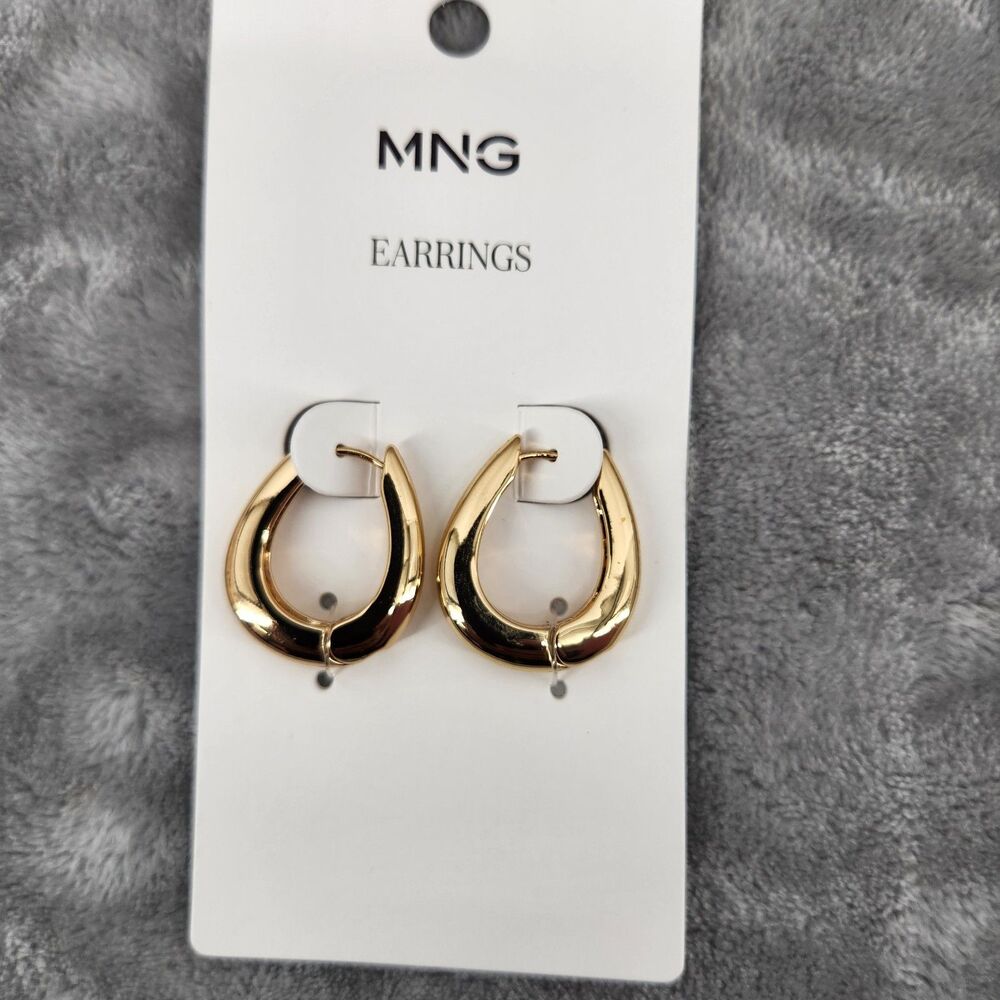 MANGO MNG Volume Hoop Earrings NWT